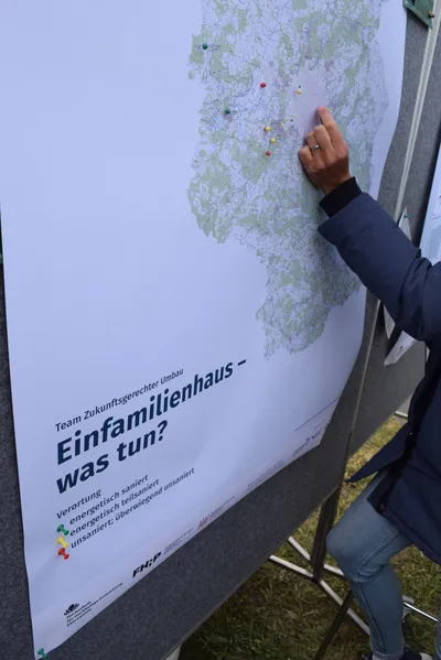 Karte zum Selbstverorten: Einfamilienhaus - Was tun?