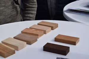Verschiede Holzarten zur Bestimmung.