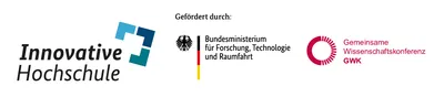 Kombinationslogo vom BMFTR und der Innovativen Hochschule
