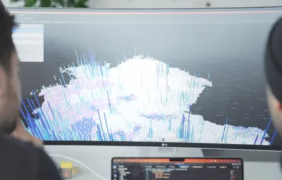 Zu sehen ist eine Datenvisualisierung von MOSIDI auf einem Bildschirm
