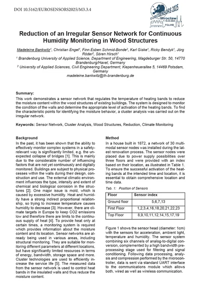 Reduction of an Irregular Sensor Network for Continuous Humidity Monitoring in Wood Structures