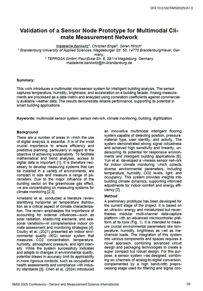Validation of a Sensor Node Prototype for Multimodal Climate Measurement Network