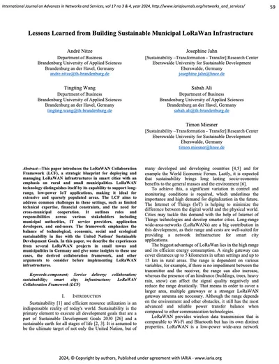 Lessons Learned from Building Sustainable Municipal LoRaWan Infrastructure