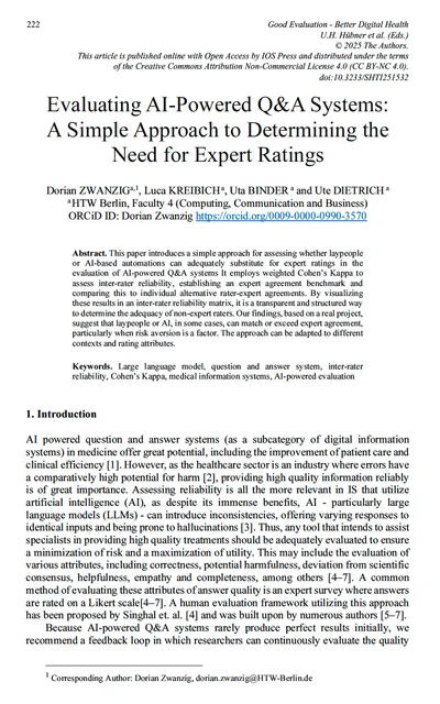 Evaluating AI-Powered Q&A Systems: A Simple Approach to Determining the Need for Expert Ratings